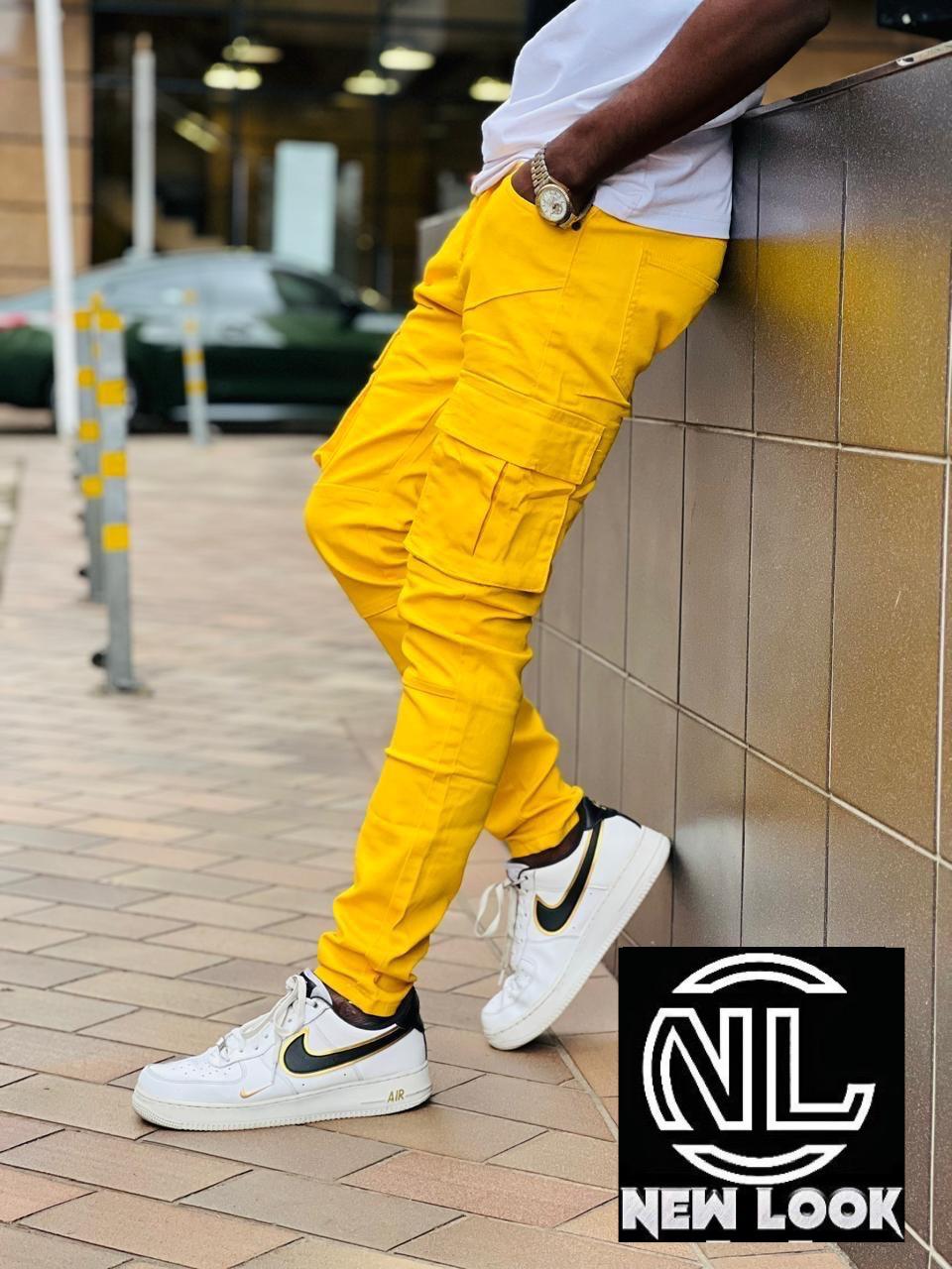 new look yellow jean