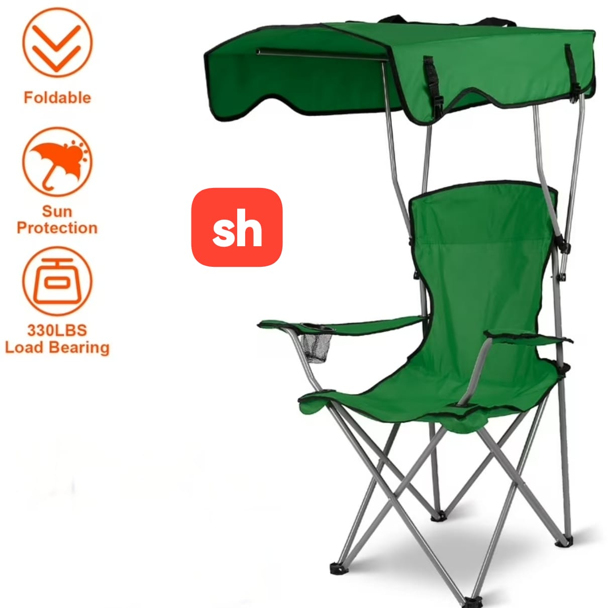 Sun protection foldable canopy chair