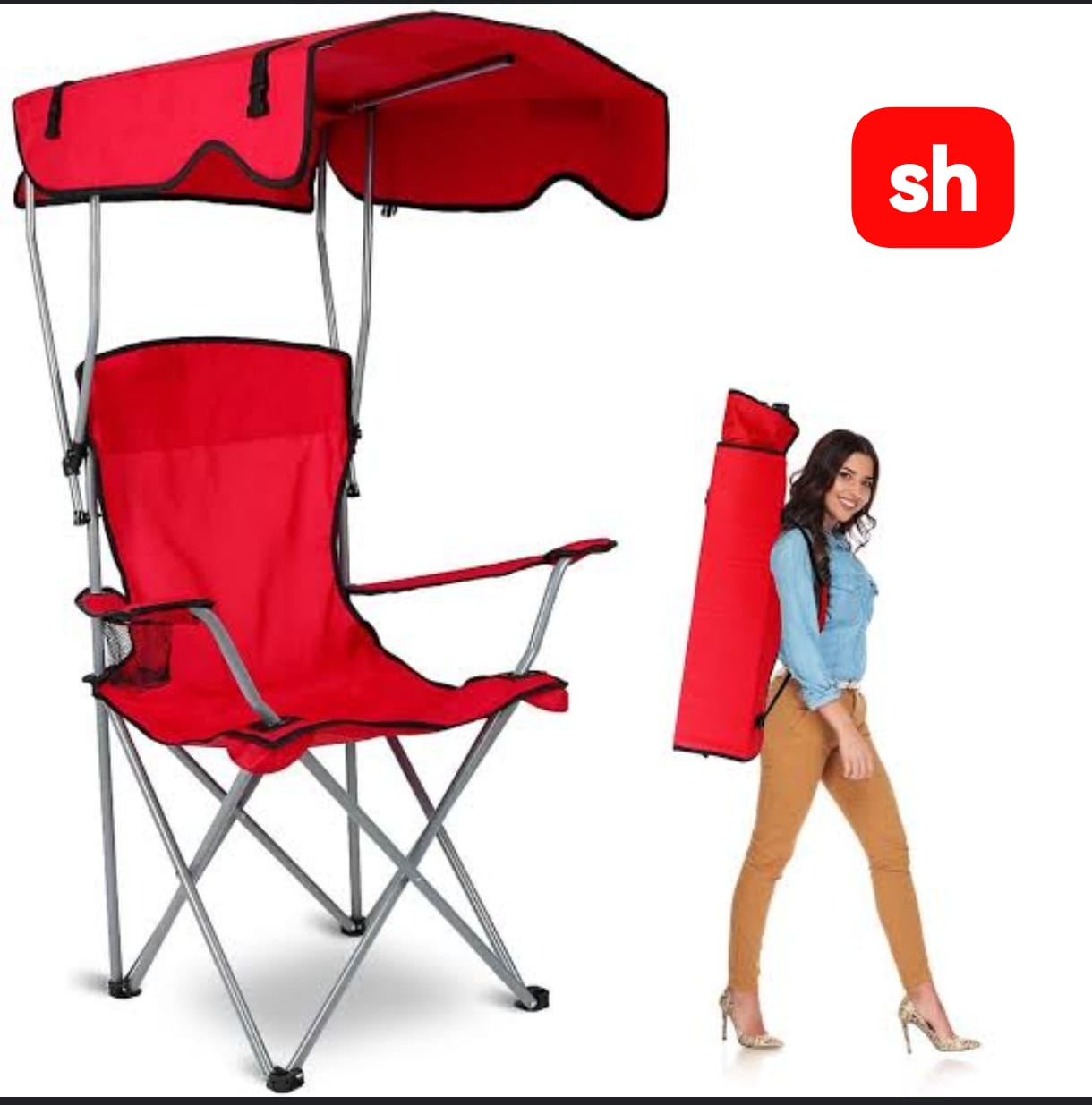 Sun protection foldable canopy chair