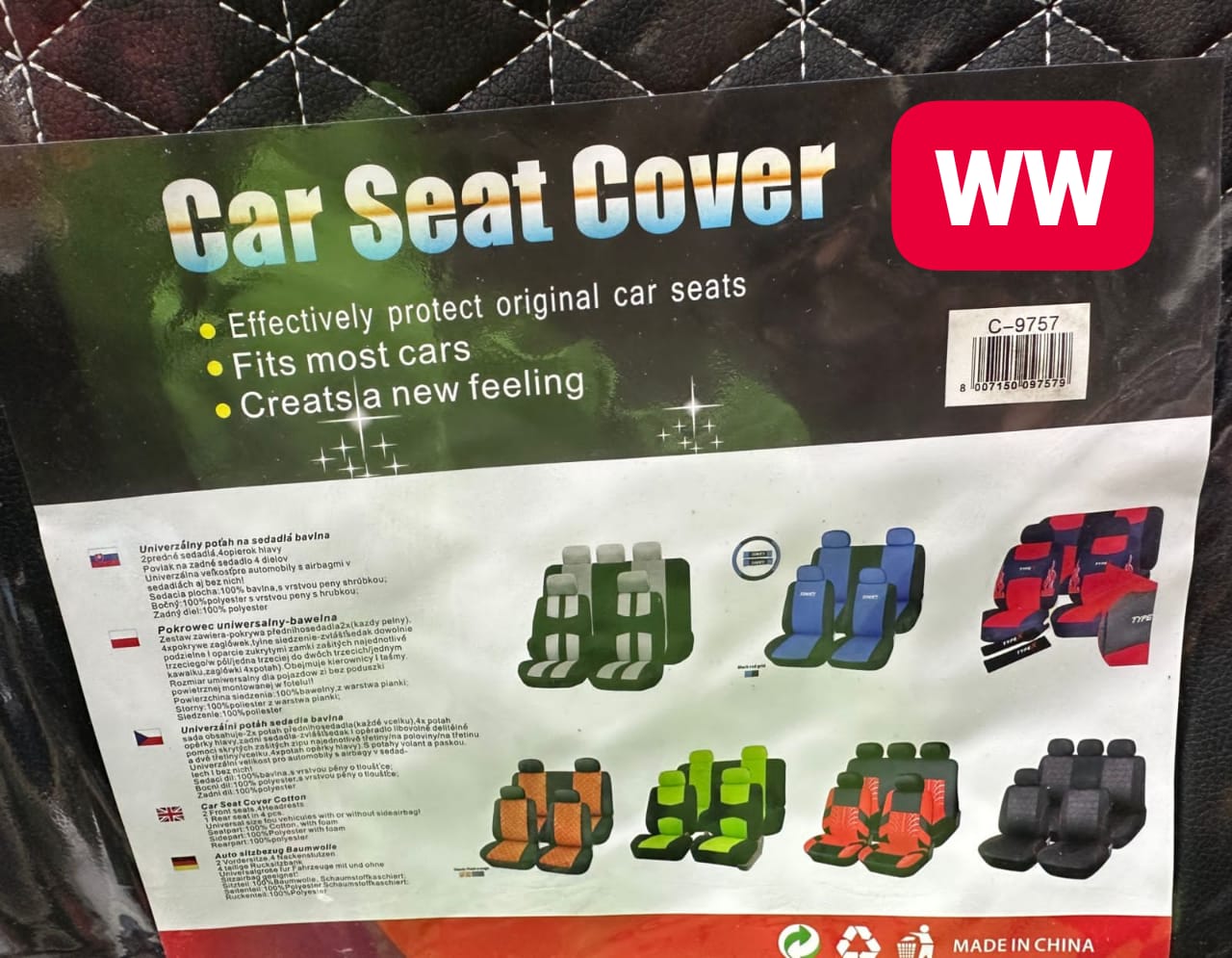 CAR SEAT  COVERS  LEATHER